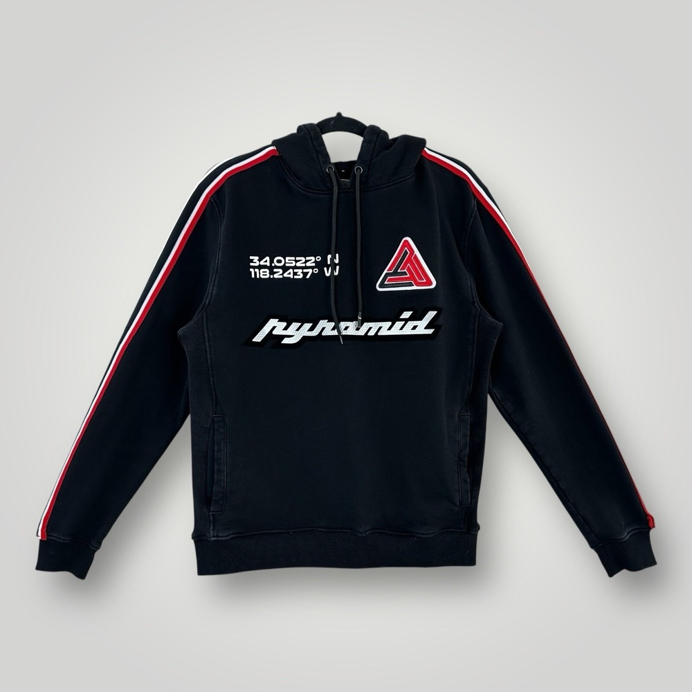 Black Pyramid‎ Hoodie Black Pullover Mens MEDIUM Chris Brown Streetwear